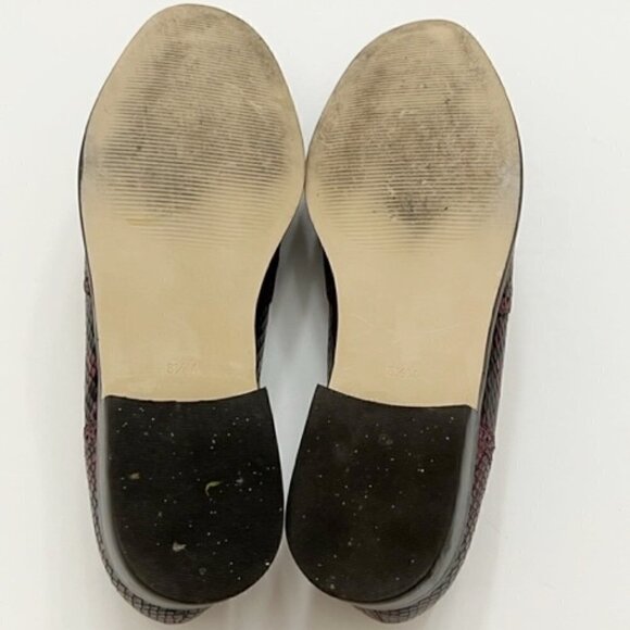 Talbots Leighton Brogue Tasseled Embossed Exotic Loafers - Picture 8 of 8